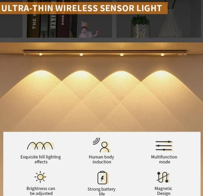 LED PIR Motion Sensor Cabinet With USB Rechargable